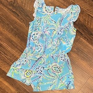 Lilly Pulitzer Judith Romper - Bermuda Blue Turtle